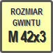 Piktogram - Rozmiar gwintu: M 42x3